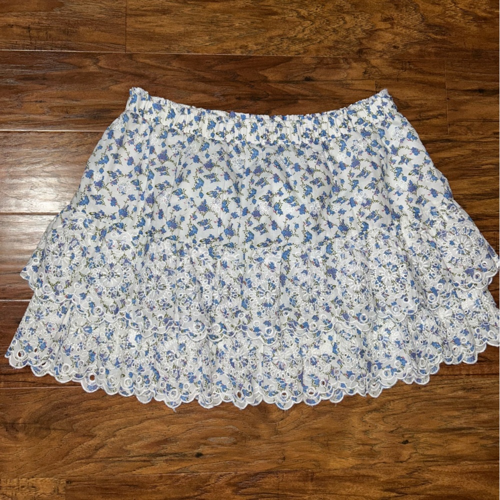 Chic Floral Lace A-Line Skirt